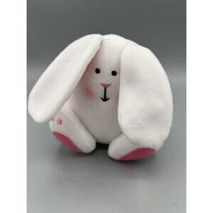Cute White Bunny Rabbit Plush Pink Ears Feet Stuffed Animal Toy 5”